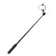 Selfie stick WC12YDS 1.3m aluminum alloy telescopic tripod with dual lamp and phone holder - black