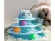 Interactive Cat Toy 3-Level Tower with 3 Balls, Blue