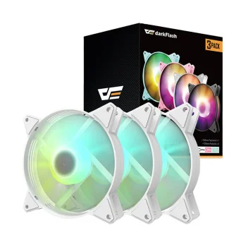 Darkflash C6 3in1 ARGB 120mm PC Fan Set, White