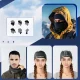 Qunature 11230014002 Sports Neck Warmer, Multifunctional Bandana, One Size - Black