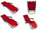 Garden - Beach Lounger, Sunbathing Lounge, Folding Chair, red