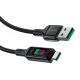 Acefast C7-04 USB-A to USB-C Cable with Display 60W 1.2m Black
