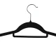 Velvet Clothes Hangers, 20 pcs, Black