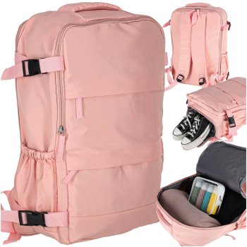 Travel Backpack for Carry-On Luggage 45x30 cm, Pink