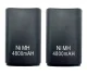 Xbox 360 battery pack with USB charger, 2 pcs, black