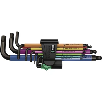Šešiakampių raktų rinkinys Wera 950 SPKL/9 SM N Multicolor Hex-Plus High Torque