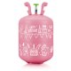 Ricokids Helium Cylinder 0.20 m³ with 30 Balloons and Ribbon, White/Pink/Gold