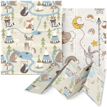 4Fizjo Boho Dream Double-Sided Play Mat, 180 x 150 cm