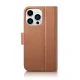 iCarer 2-in-1 Leather Wallet Flip Case for iPhone 14 Pro Anti-RFID Brown (WMI14220726-BN)