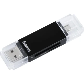 Hama Basic USB 2.0 OTG Card Reader SD/microSD Black