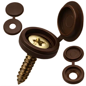 Brown Screw Covers for Furniture, 100 Pcs