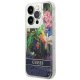 Guess Flower Liquid Glitter Case for iPhone 14 Pro Max - Blue