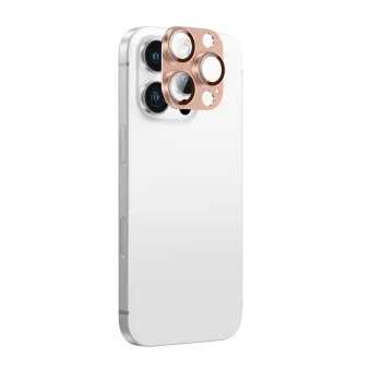 AmazingThing Camera Lens Tempered Glass for iPhone 16 Pro / 16 Pro Max - Rose Gold