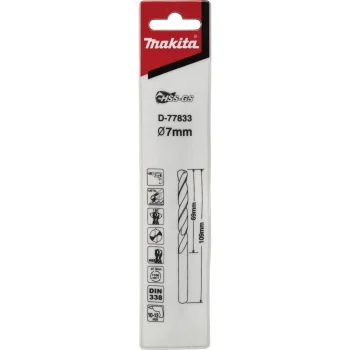 Makita HSS-GS Metal Drill Bit D-77833, 7.0 x 109 mm