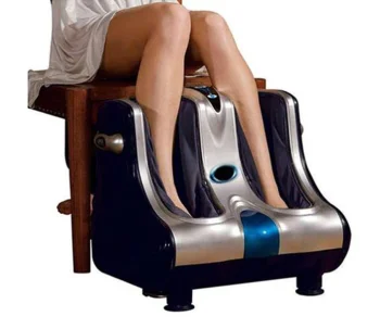 LF-03(s) Electric Kneading Foot Сalf Massager with Heating Function, Black/Silver