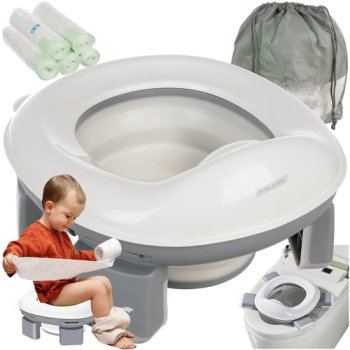 Kruzzel 25510 2-in-1 Travel Potty and Toilet Trainer Seat for Toddlers
