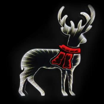 3D LED Reindeer Christmas Decoration (40x31cm, USB)