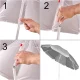 Adjustable Beach and Garden Umbrella with UV Protection, 150cm, Grey