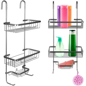 MALATEC Hanging Shower Caddy, Silver