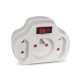Maclean MCE142 Triple Socket Adapter with Switch