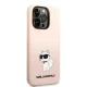 Karl Lagerfeld Silicone Choupette Case for iPhone 14 Pro, Pink