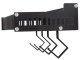 Hanging Kitchen Shelf with Hooks, Aluminum, 30 cm, Black