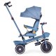 ECOTOYS 2-in-1 Kids Tricycle Stroller with 360° Rotating Seat and Canopy, Blue