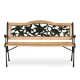 Wooden Garden Bench with Backrest 123.5x74x48cm Gardi Rose Sofotel