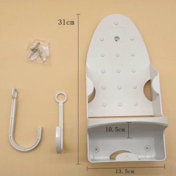 Wall Mount Iron and Ironing Board Holder, Black