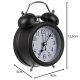 Izoxis 25473 Retro Alarm Clock with LED Backlight, Black