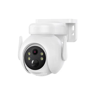 XO CR10 Solar Powered Wireless Wi-Fi IP Security Camera, 7800mAh, 2K, White