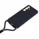 Case for Samsung Galaxy A17 5G / A17 4G with Fiber Lining and Crossbody Strap, Black