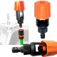 Standard garden hose tap connector, black/orange