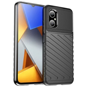 Case for Xiaomi Poco M4 5G Thunder Case, TPU, Black