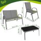Patio Furniture Set 4-Piece Gardlov, Grey