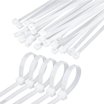 Nylon cable ties 2.5x100 mm, 100 pcs, white