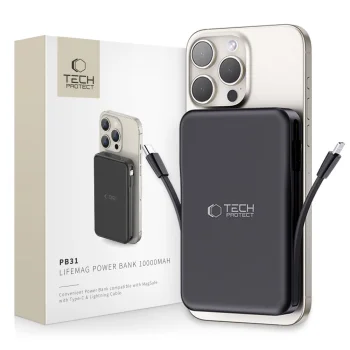 Tech-Protect LifeMag PB31 MagSafe Power Bank 10000mAh 15W, Black
