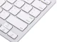 Wireless Bluetooth Keyboard for PC, iPad, Mac, Compact, White