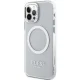Guess iPhone 12 / 12 Pro Case Metal Outline MagSafe, Silver