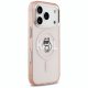 Karl Lagerfeld IML Choupette Sketch Logo MagSafe Case for iPhone 17 Pro, Pink