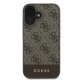 Guess 4G Bottom Stripe Case for iPhone 16 Plus - Brown