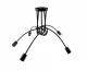 Modern 5-light chandelier, black