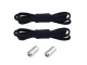 No-Tie Elastic Shoelaces for Shoes 100cm, Black, 2 Pcs