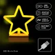 LED Neon Star Sign with Wood Stand Forever Light FLNW04 Christmas Decor, Warm White