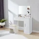 Makeup Vanity Table with Mirror and Drawer ModernHome, White