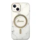 Apple iPhone 14 Plus 6.7\'\' Guess Marble MagSafe Case Cover + Charger (GUBPP14MHMEACSH), White