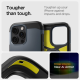 Spigen iPhone 16 Pro vāciņš Tough Armor MagSafe ar statīvu, tumši pelēks