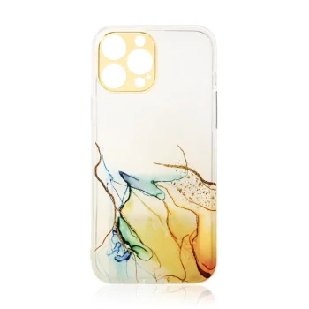 Case for Samsung Galaxy A12 5G Marble Case, Orange Marble