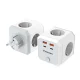 Wozinsky WKZ-4B Power Cube 4x AC 2x USB-A 2x USB-C PD 20W 4000W White
