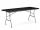 Plonos Black Folding Garden Outdoor Catering Furniture Set: Table 180 cm + 2 Benches